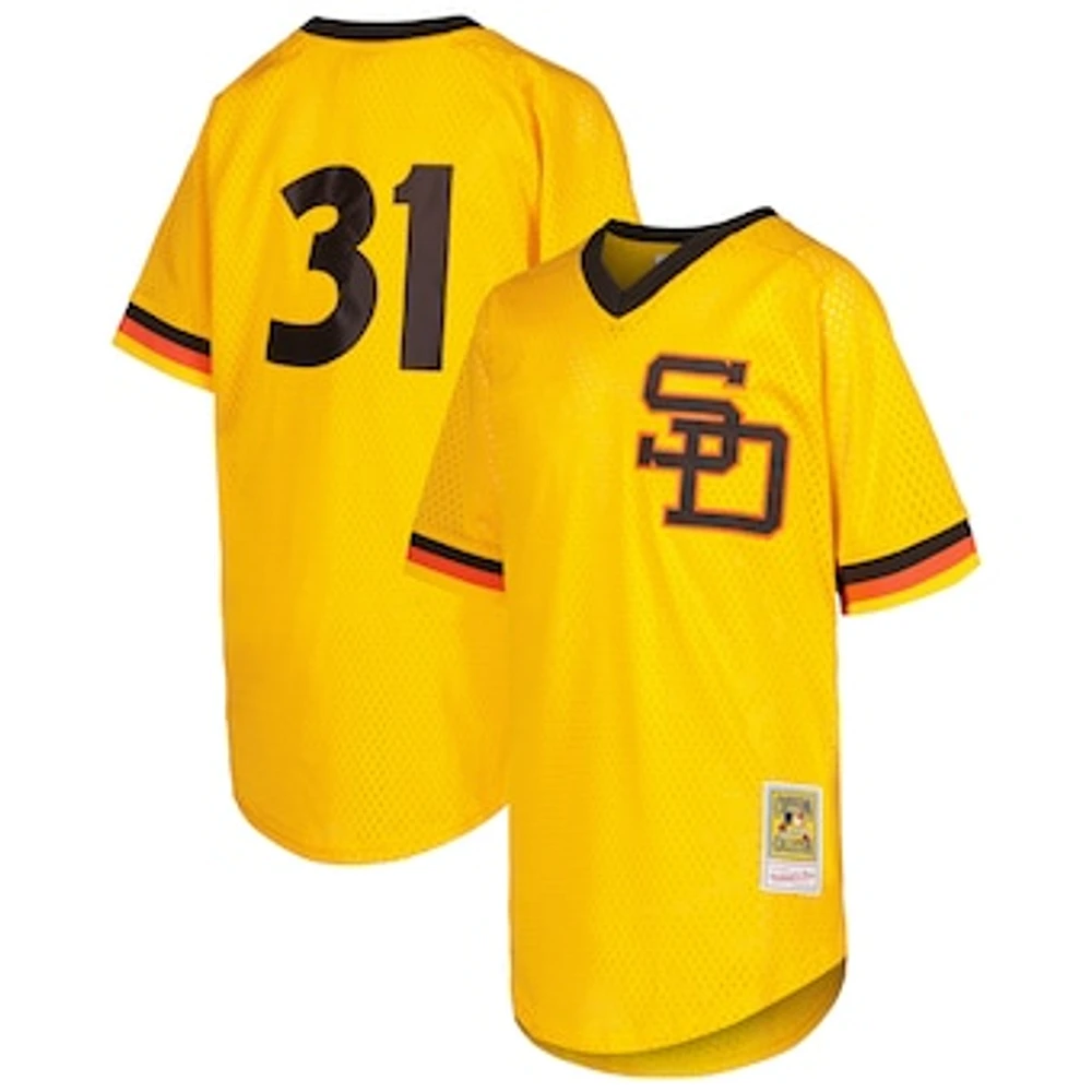 Youth Mitchell & Ness Dave Winfield Gold San Diego Padres Cooperstown Collection Mesh Batting Practice Jersey