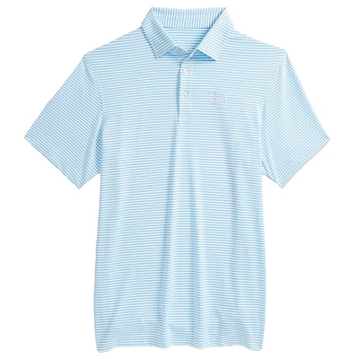 Men's Vineyard Vines  Light Blue Tampa Bay Rays Bradley Stripe Polo