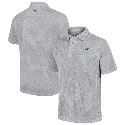 Men's Tommy Bahama Gray Miami Dolphins Sport Santiago Paradise Polo