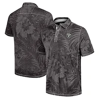 Men's Tommy Bahama Black Las Vegas Raiders Sport Santiago Paradise Polo