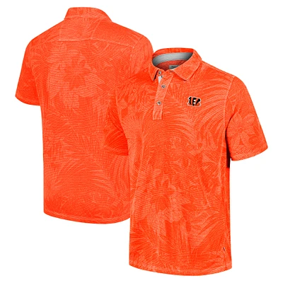 Men's Tommy Bahama Gray Cincinnati Bengals Sport Santiago Paradise Polo