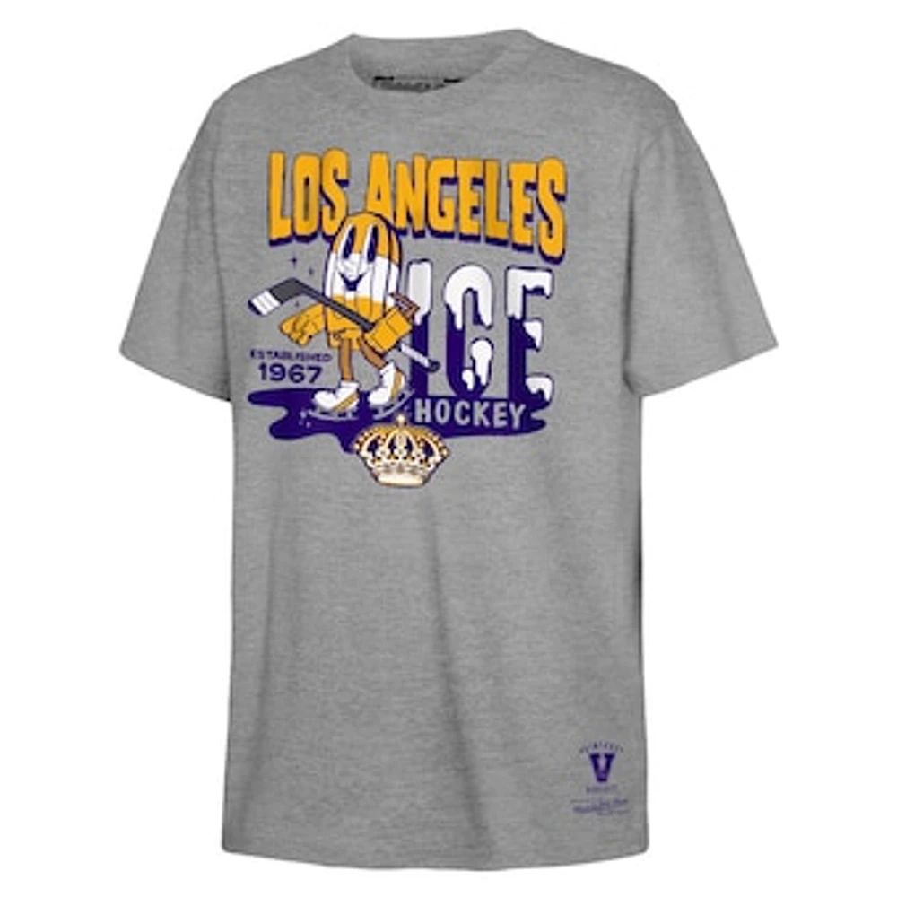 Youth Mitchell & Ness Gray Los Angeles Kings Popsicle T-Shirt