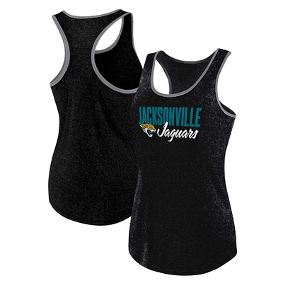 Women's Fanatics Heather Black Jacksonville Jaguars Plus Fuel Tank Top