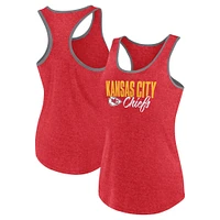 Women's Fanatics Heather Red Kansas City Chiefs Plus Size Fuel Tank Top