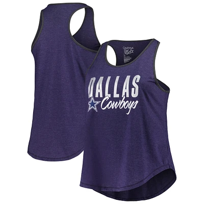 Women's Fanatics Heather Navy Dallas Cowboys Plus Fuel Tank Top