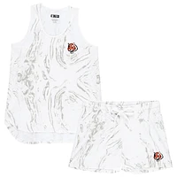 Women's Concepts Sport White Cincinnati Bengals Plus Quartz Tank Top & Shorts Set