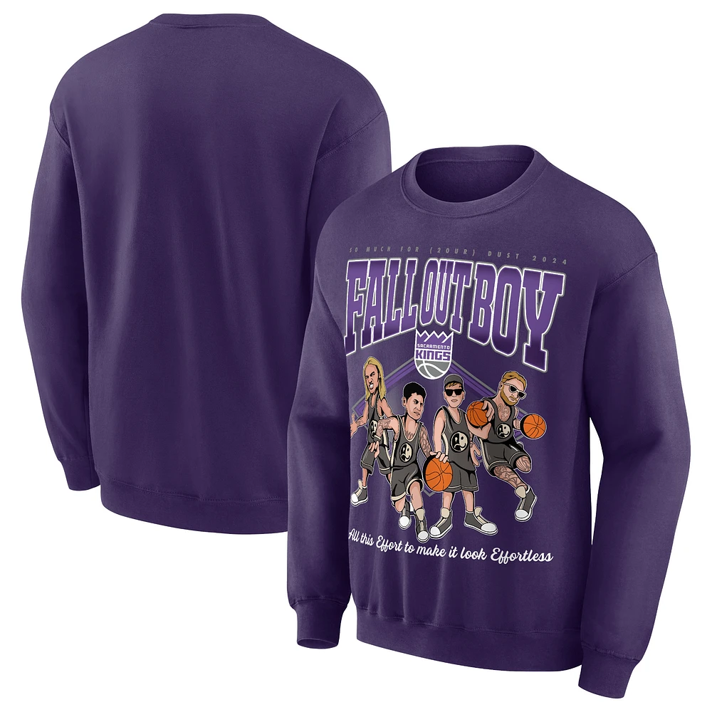 Unisex Purple Fall Out Boy x Sacramento Kings So Much For (2our) Dust Pullover Sweatshirt