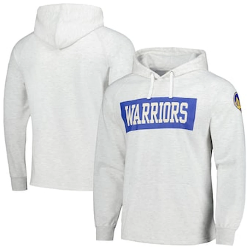 Men's Fanatics Ash Golden State Warriors Softhand Raglan Tri-Blend Pullover Hoodie