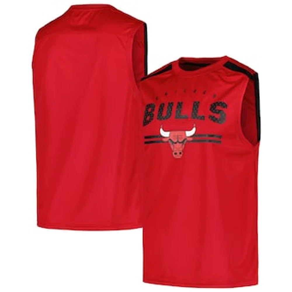 Men's Fanatics Red Chicago Bulls Birdseye Muscle Tank Top