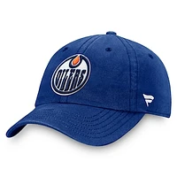 Men's Fanatics  Royal Edmonton Oilers Core Primary Logo Adjustable Hat