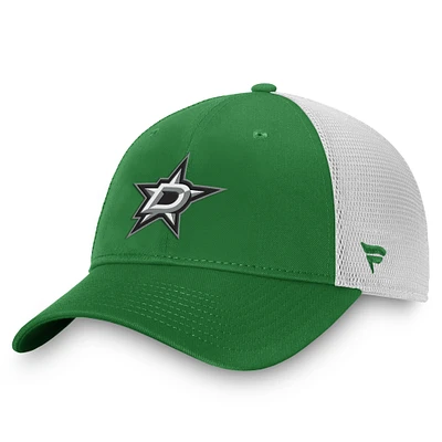 Men's Fanatics Kelly Green/White Dallas Stars Slouch Core Primary Trucker Adjustable Hat