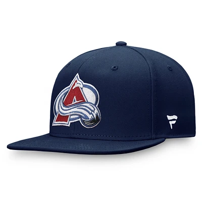 Men's Fanatics  Navy Colorado Avalanche Core Primary Logo Fitted Hat