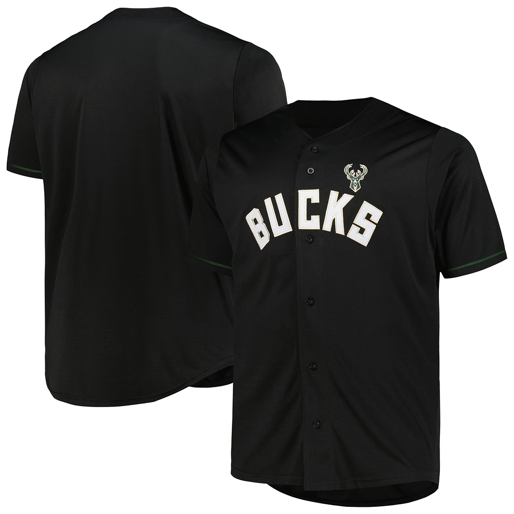 Men's Profile Black Milwaukee Bucks Big & Tall Pop Jersey