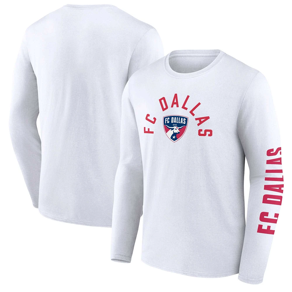 Men's Fanatics White FC Dallas Component Long Sleeve T-Shirt