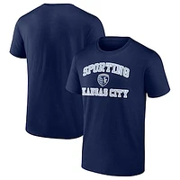 Men's Fanatics Navy Sporting Kansas City Heart & Soul T-Shirt