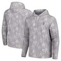 Men's Tommy Bahama Gray Seattle Mariners Palm Frenzy Hoodie Long Sleeve T-Shirt