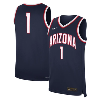 Men's Nike #1 Navy Arizona Wildcats Road Replica Jersey