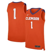 Men's Nike #1 Orange Clemson Tigers Road Replica Jersey