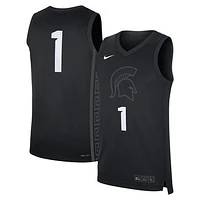 Men's Nike #1 Black Michigan State Spartans Alternate Replica Jersey