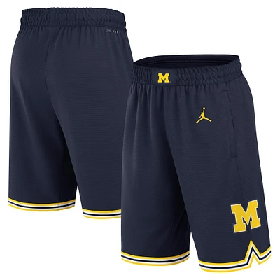 Men's Jordan Brand Navy Michigan Wolverines Road Replica Performance Basketball Shorts