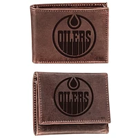 Edmonton Oilers Bifold & Trifold Wallet Two-Piece Set