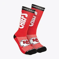 Men's Mitchell & Ness Red Kansas City Chiefs Throwback Kick Off Crew Socks