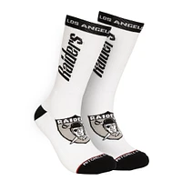 Men's Mitchell & Ness White Los Angeles Raiders Throwback Kick Off Crew Socks