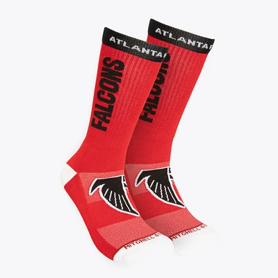 Men's Mitchell & Ness Red Atlanta Falcons Throwback Kick Off Crew Socks