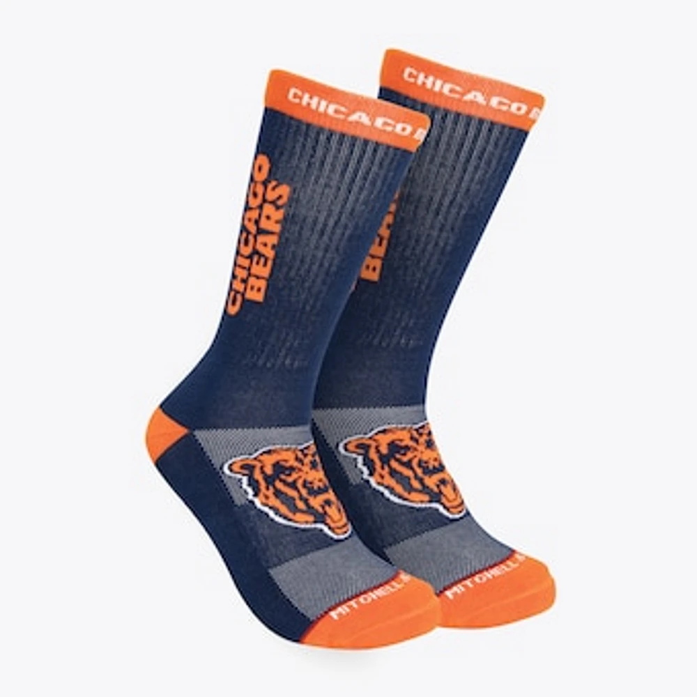 Men's Mitchell & Ness Navy Chicago Bears Throwback Kick Off Crew Socks