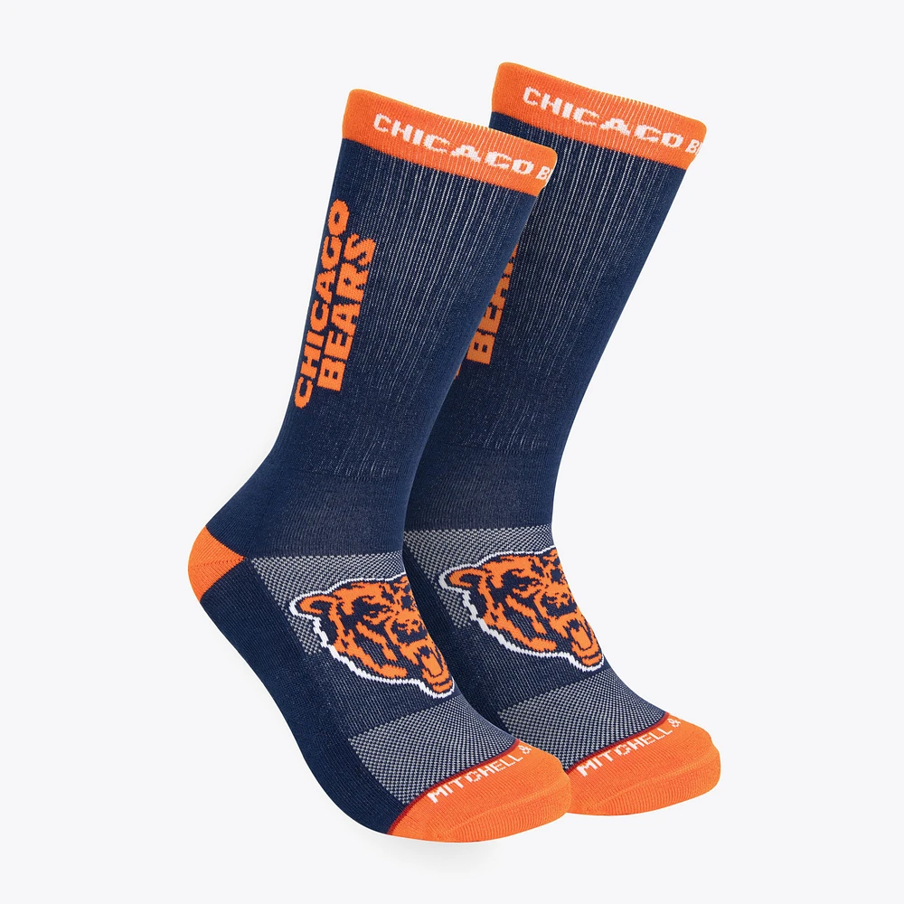 Men's Mitchell & Ness Navy Chicago Bears Throwback Kick Off Crew Socks