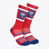 Men's Mitchell & Ness Red New York Giants Throwback Team Stripes Crew Socks