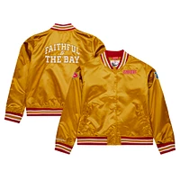 Women's Mitchell & Ness Gold San Francisco 49ers Faithful to The Bay Satin Full-Snap Jacket