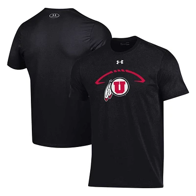 Men's Black Utah Utes Football Icon T-Shirt