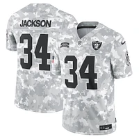 Men's Nike Bo Jackson Arctic Camo Las Vegas Raiders 2024 Salute to Service Retired Player Limited Jersey