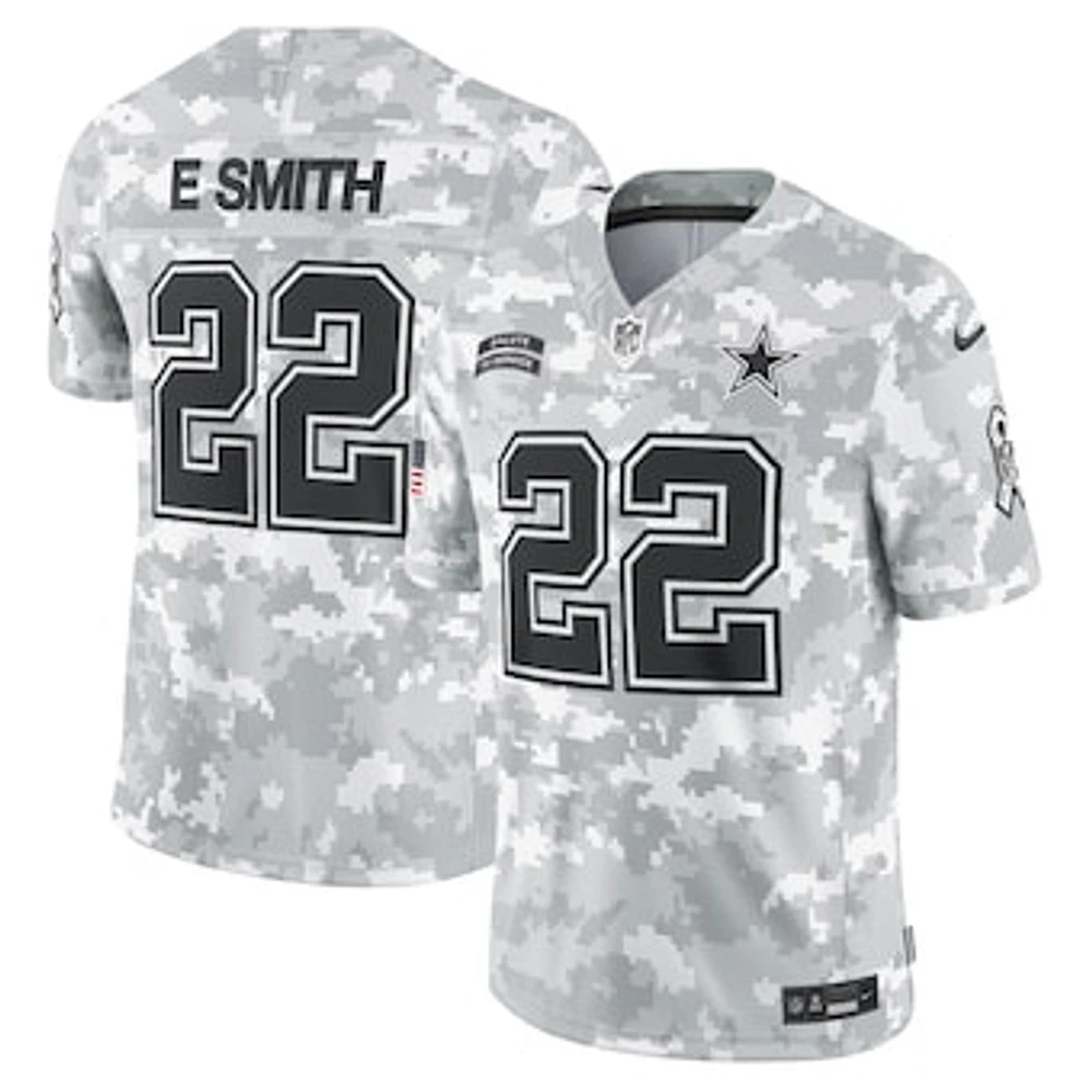 Men's Nike Emmitt Smith Arctic Camo Dallas Cowboys 2024 Salute to Service Retired Player Limited Jersey