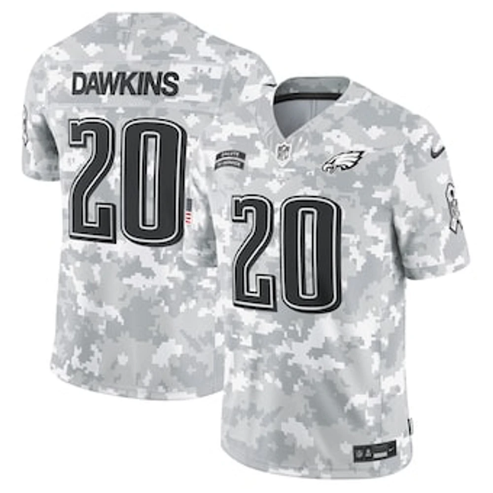 Men's Nike Brian Dawkins Arctic Camo Philadelphia Eagles 2024 Salute to Service Retired Player Limited Jersey