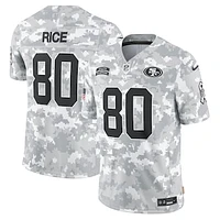 Men's Nike Jerry Rice Arctic Camo San Francisco 49ers 2024 Salute to Service Retired Player Limited Jersey