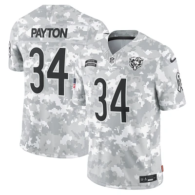 Men's Nike Walter Payton Arctic Camo Chicago Bears 2024 Salute to Service Retired Player Limited Jersey