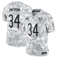 Men's Nike Walter Payton Arctic Camo Chicago Bears 2024 Salute to Service Retired Player Limited Jersey