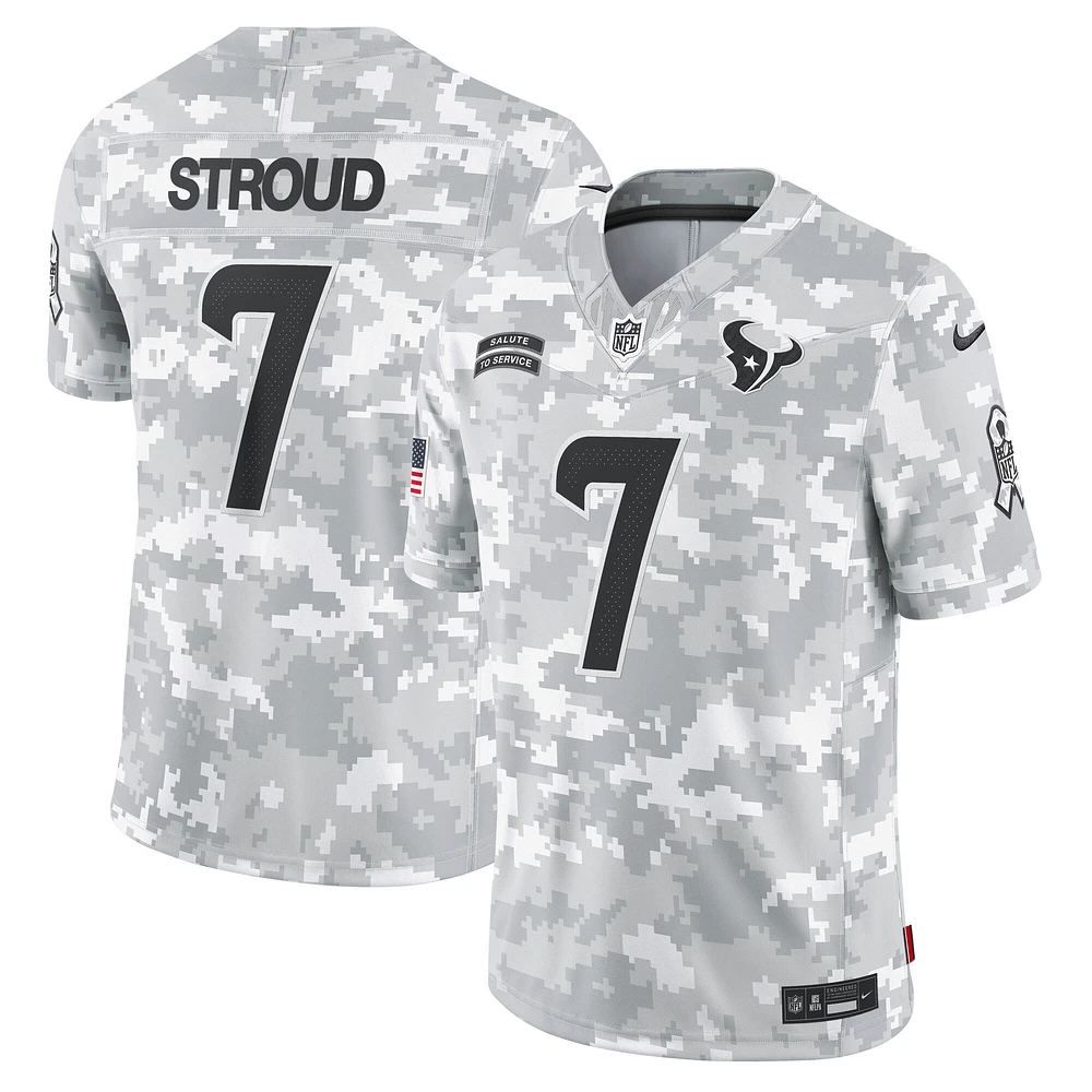 Men's Nike C.J. Stroud Arctic Camo Houston Texans 2024 Salute to Service Limited Jersey