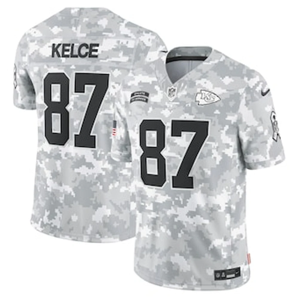 Men's Nike Travis Kelce Arctic Camo Kansas City Chiefs 2024 Salute to Service Limited Jersey