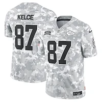 Men's Nike Travis Kelce Arctic Camo Kansas City Chiefs 2024 Salute to Service Limited Jersey