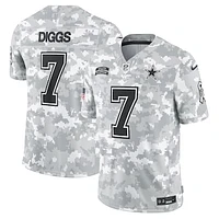 Men's Nike Trevon Diggs Arctic Camo Dallas Cowboys 2024 Salute to Service Limited Jersey