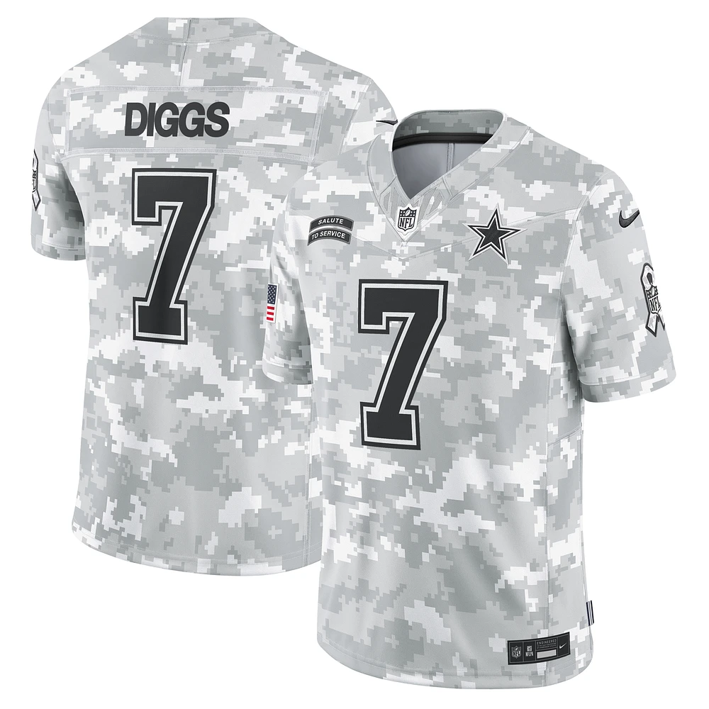 Men's Nike Trevon Diggs Arctic Camo Dallas Cowboys 2024 Salute to Service Limited Jersey