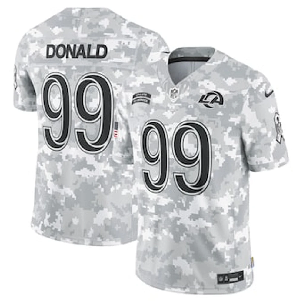 Men's Nike Aaron Donald Arctic Camo Los Angeles Rams 2024 Salute to Service Retired Player Limited Jersey