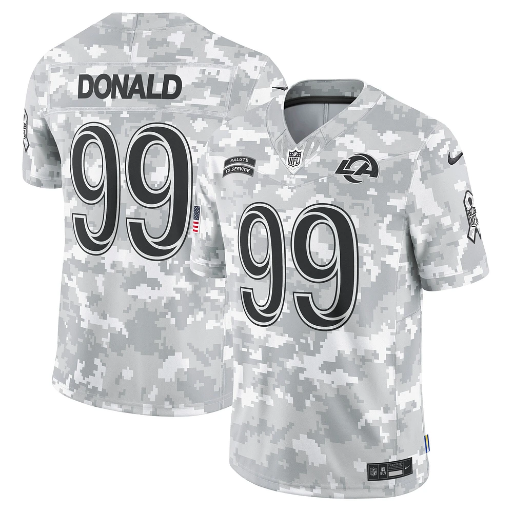Men's Nike Aaron Donald Arctic Camo Los Angeles Rams 2024 Salute to Service Retired Player Limited Jersey