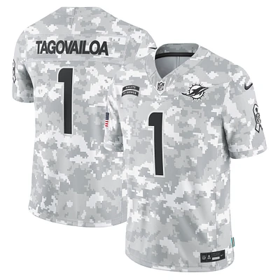 Men's Nike Tua Tagovailoa Arctic Camo Miami Dolphins 2024 Salute to Service Limited Jersey