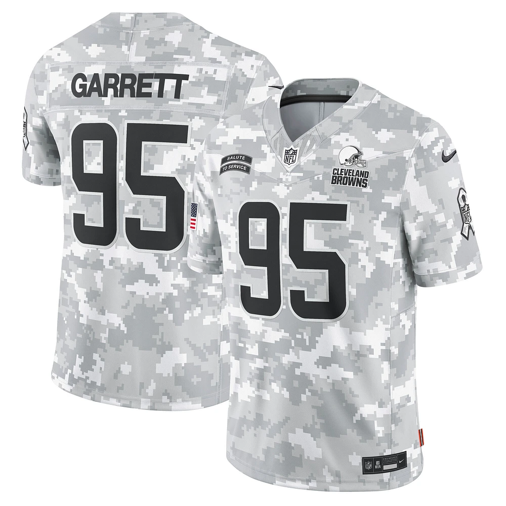 Men's Nike Myles Garrett Arctic Camo Cleveland Browns 2024 Salute to Service Limited Jersey