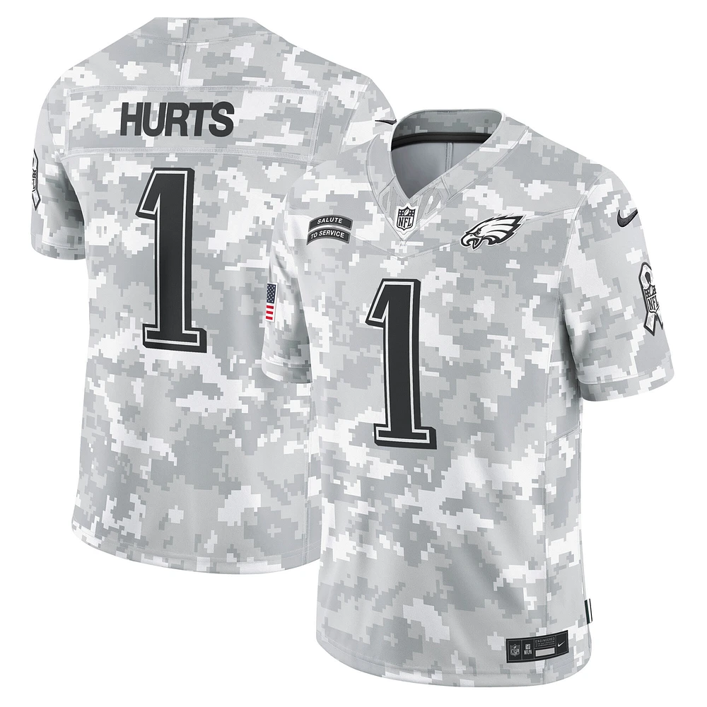 Men's Nike Jalen Hurts Arctic Camo Philadelphia Eagles 2024 Salute to Service Limited Jersey