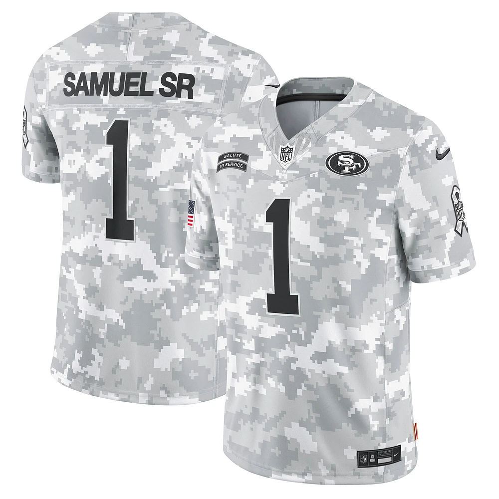 Men's Nike Deebo Samuel Sr Arctic Camo San Francisco 49ers 2024 Salute to Service Limited Jersey